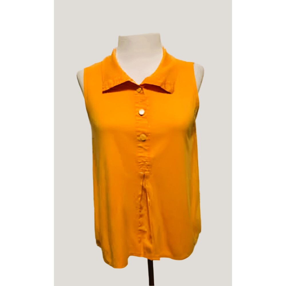 Jaclyn Smith Button Front Sleeveless Shirt - size L